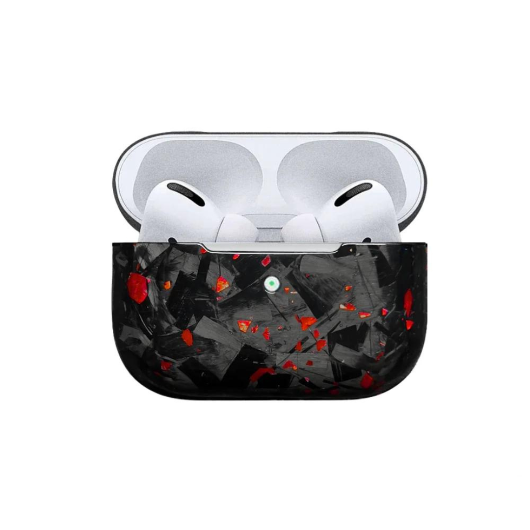 Real Red Forged Carbon Airpod Case