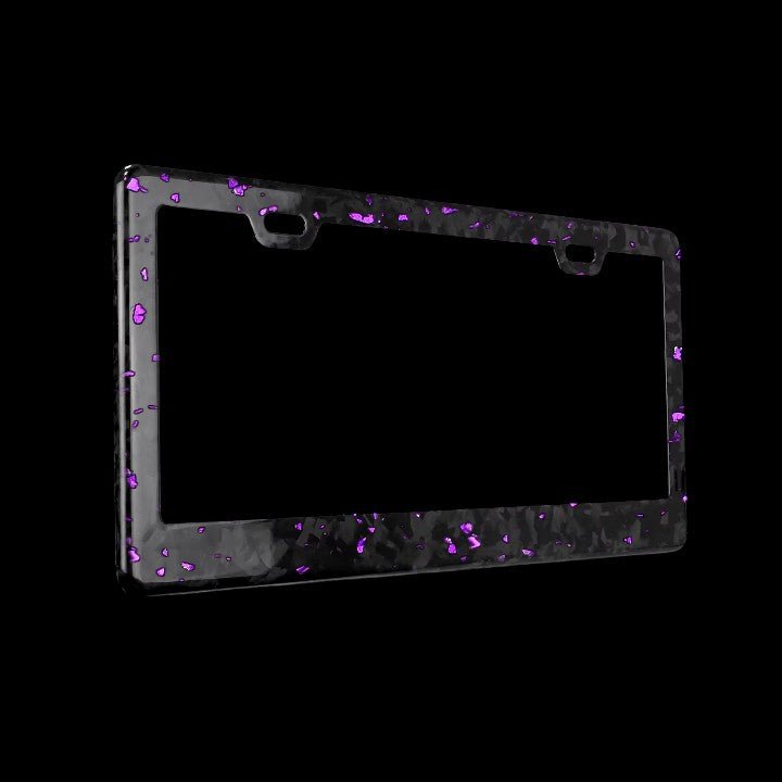 Forged Carbon Fiber License Plate - Purple Forged