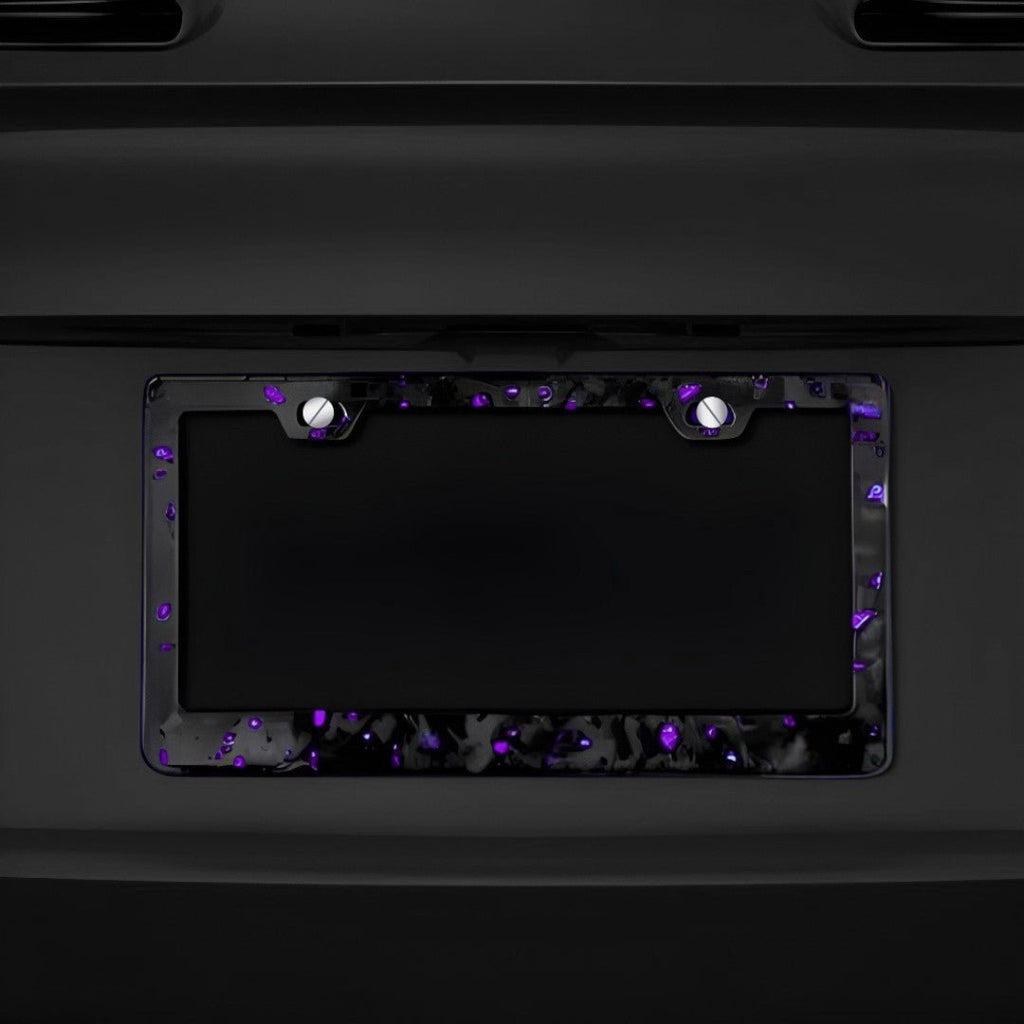 Forged Carbon Fiber License Plate - Purple Forged