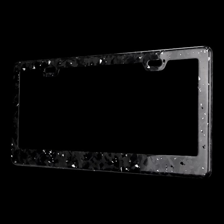 Forged Carbon Fiber License Plate - Silver Forged